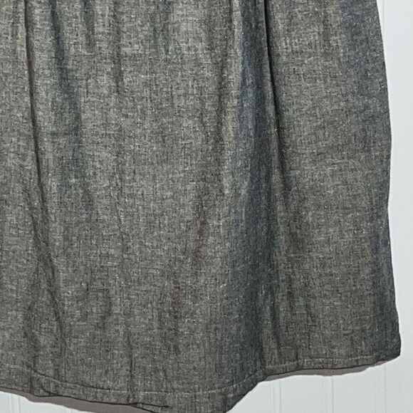 BeBop Women Elastic Waist Chambray Ruffle Sleeveless Dress Size Medium - Black - Picture 4 of 11